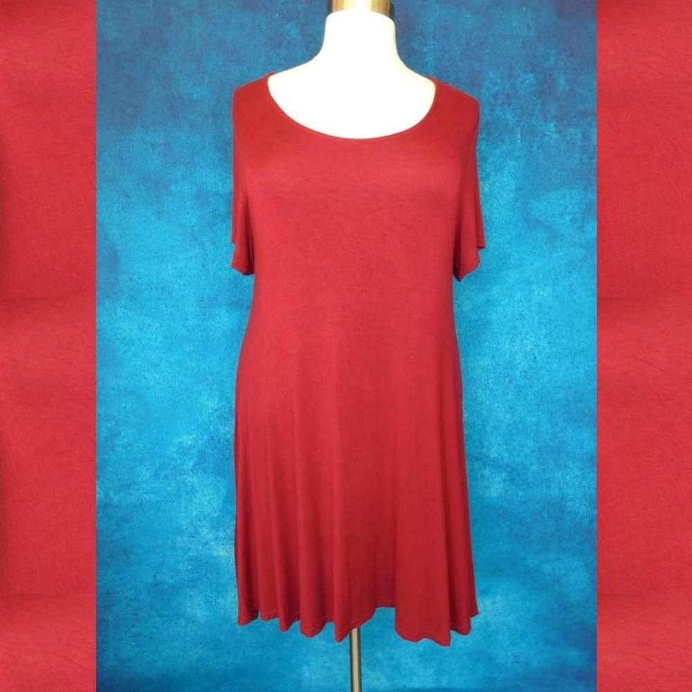 Rue + Burgundy Dress Size 2X